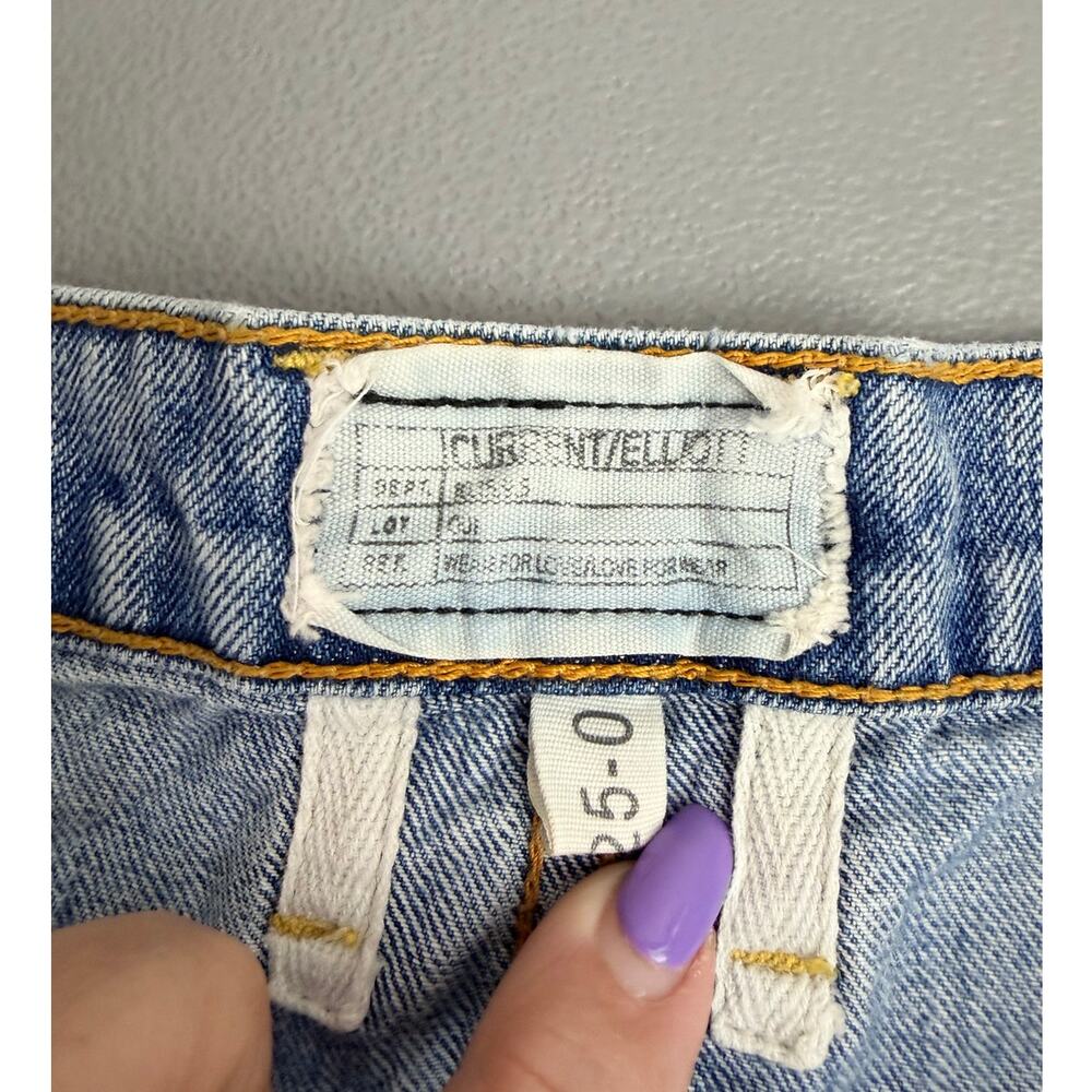 Free People The Fling Jeans 25 Distressed Button Fly Raw Hem Straight - Picture 7 of 10